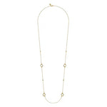 Tube Link Station Necklace in 14K Yellow Gold