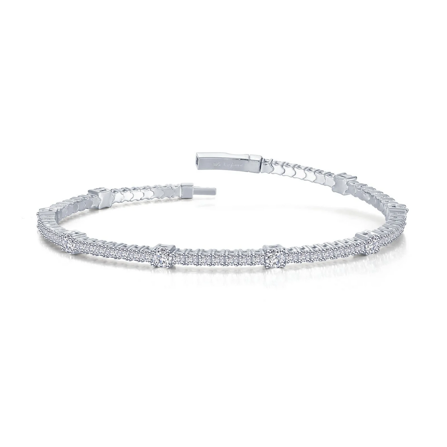 Flexible Graduated Bracelet in Sterling Silver