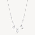 Celestial Shell Pearl Necklace in Stainless Steel