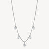 Cubic Zirconia Drops Necklace in Stainless Steel