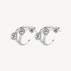 Crystal Hoop Earrings in Stainless Steel