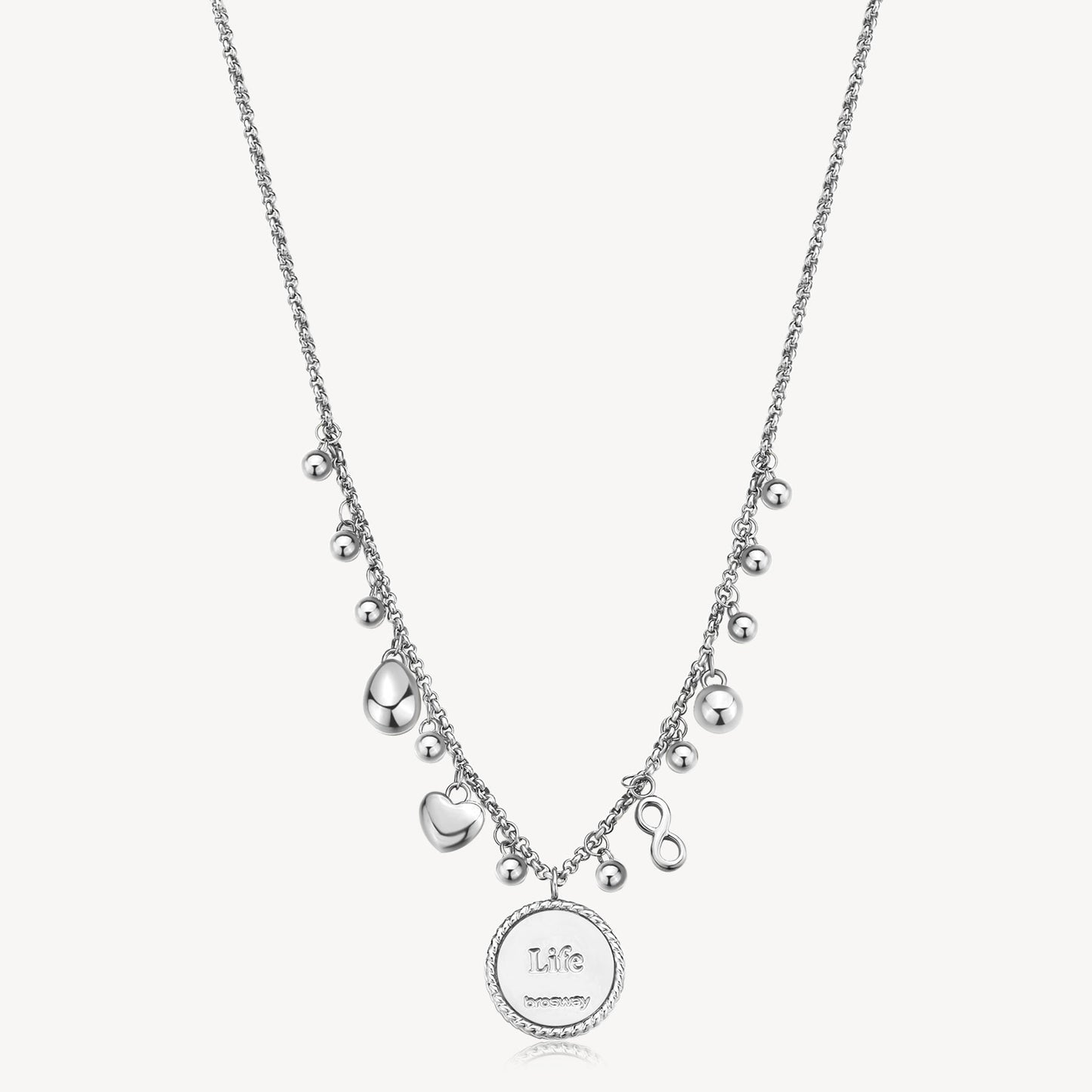 Tree of Life Chakra Necklace in Stainless Steel