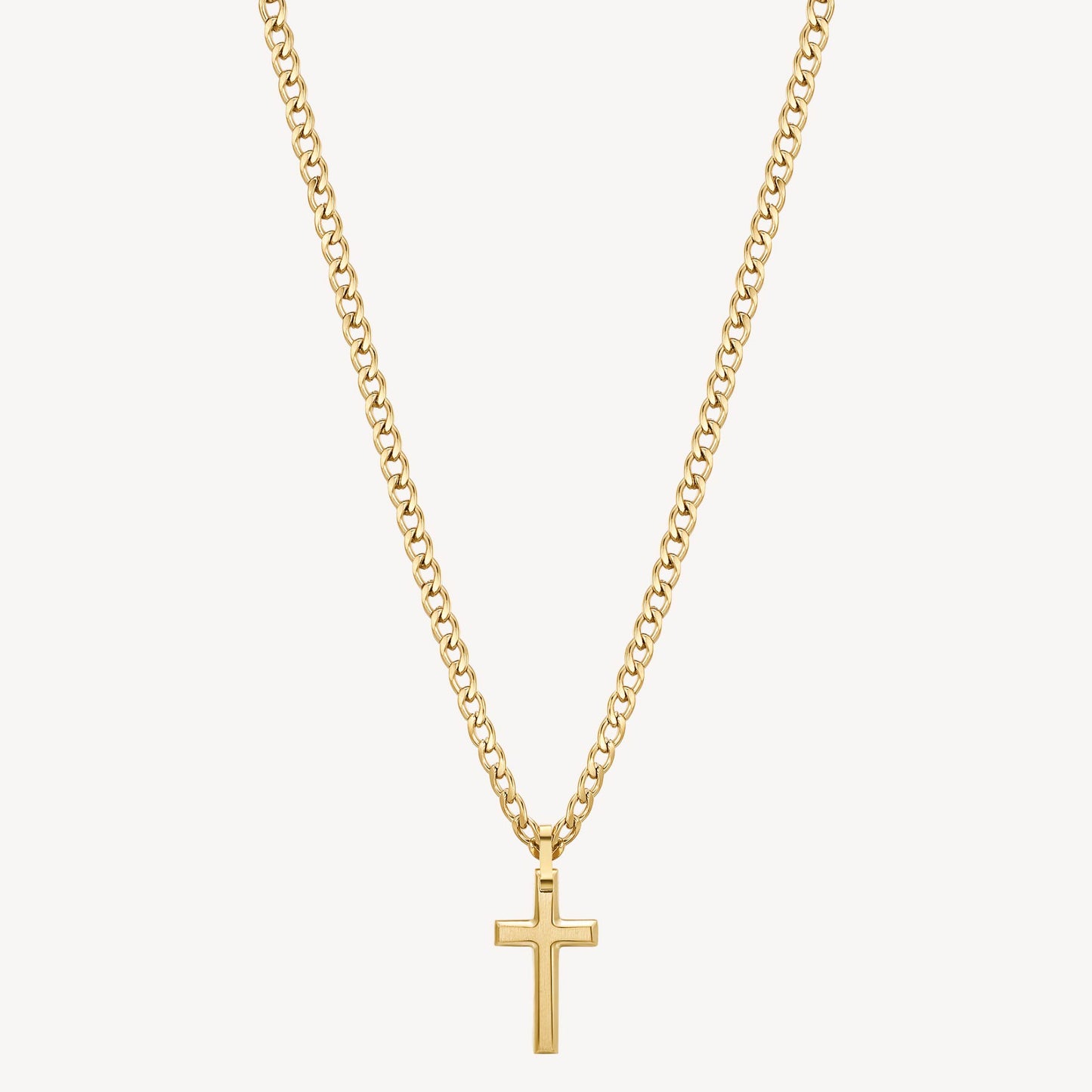 Cross Necklace in Gold Plated Stainless Steel