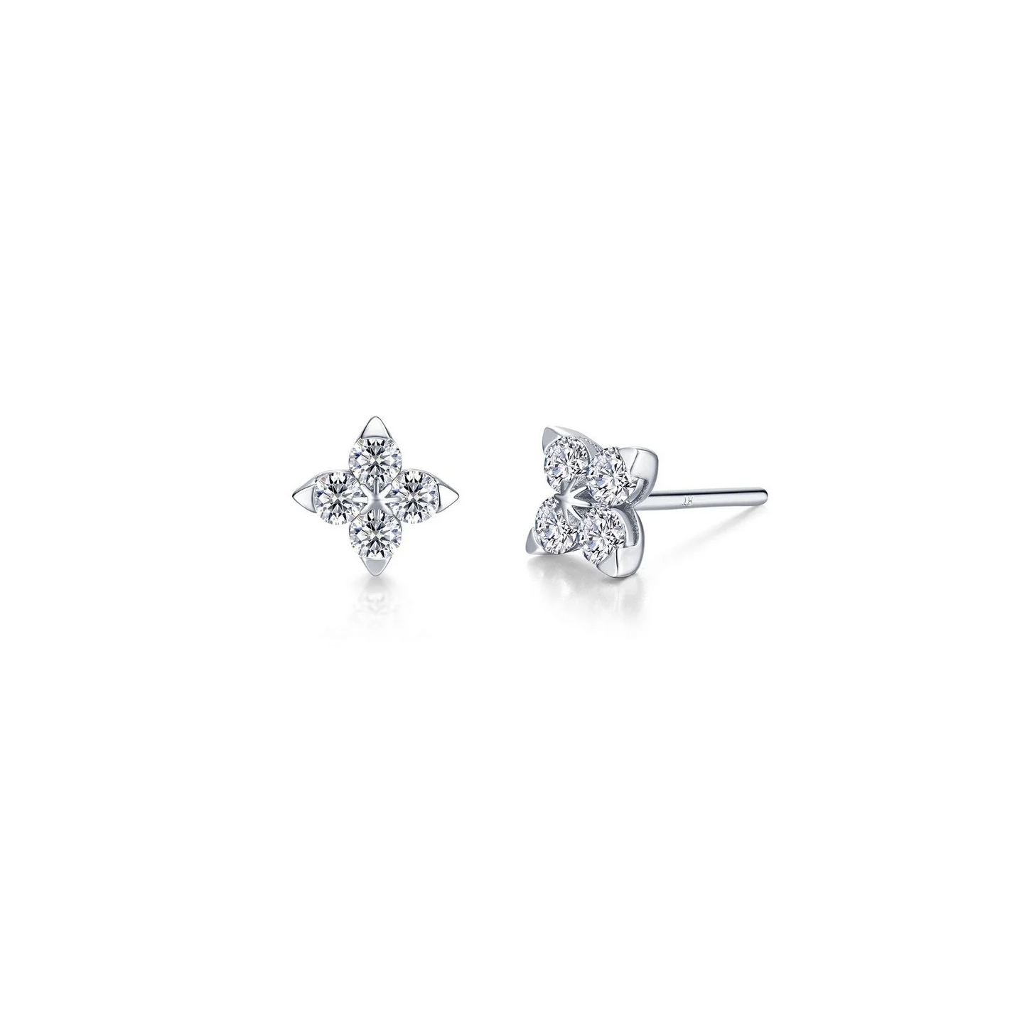 Floral Stud Earrings in Sterling Silver