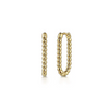 Classic Elongated Oval Hoop Earrings in 14K Yellow Gold
