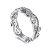 Diamond Floral Stackable Band in 14K White Gold