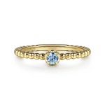 Blue Topaz Fashion Ring in 14K Yellow Gold