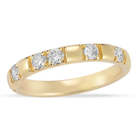 Grown Diamond Station Band in 14K Yellow Gold