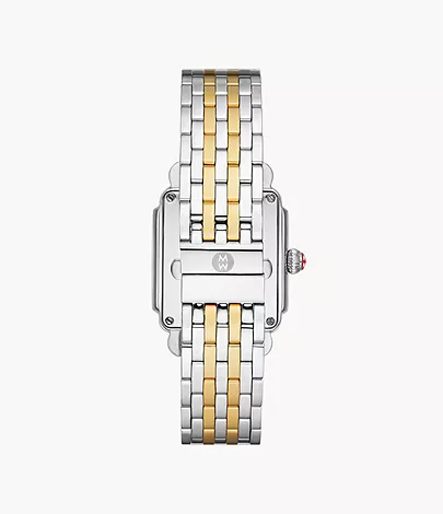 Deco Mid Two-Tone 18K Gold-Plated Diamond Dial Watch by Michele Watches