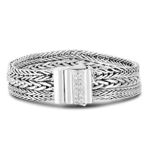 Multi-Strand Italian Cable Bracelet in Sterling Silver