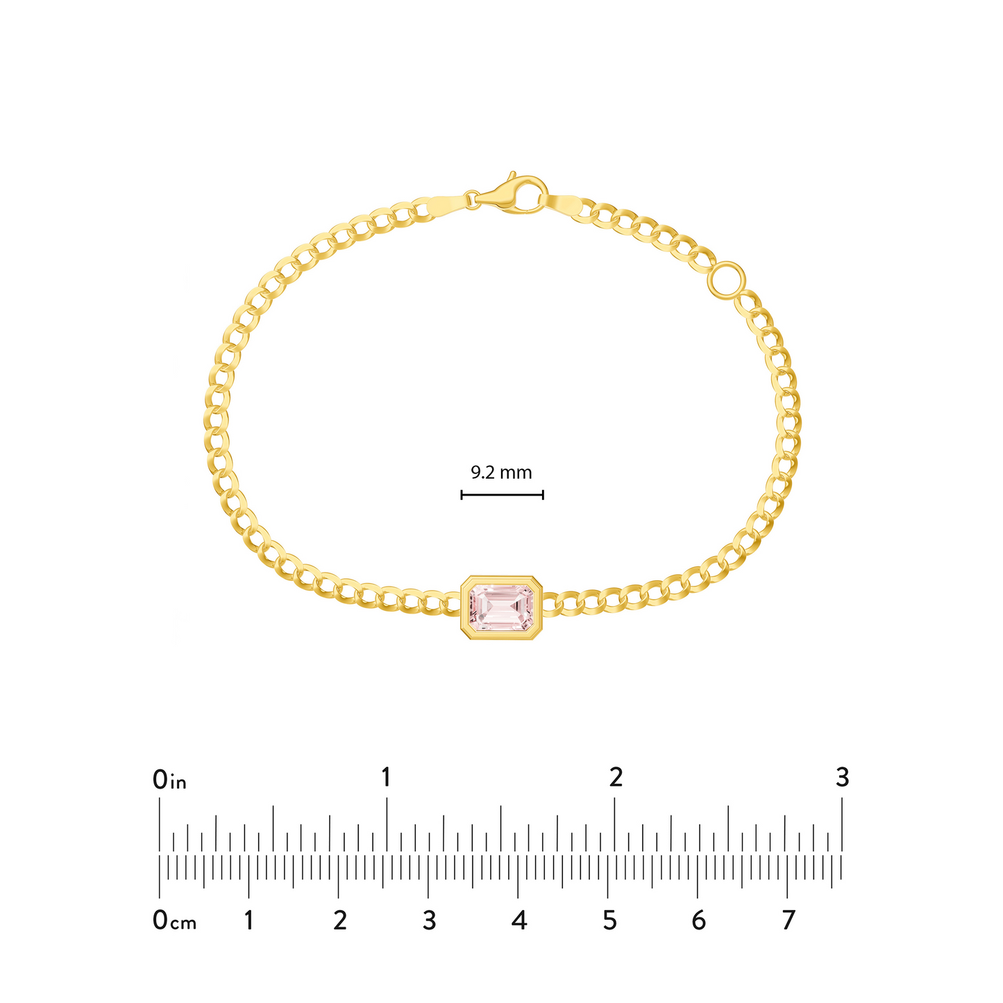 Morganite Forzentina Bracelet in Yellow Gold