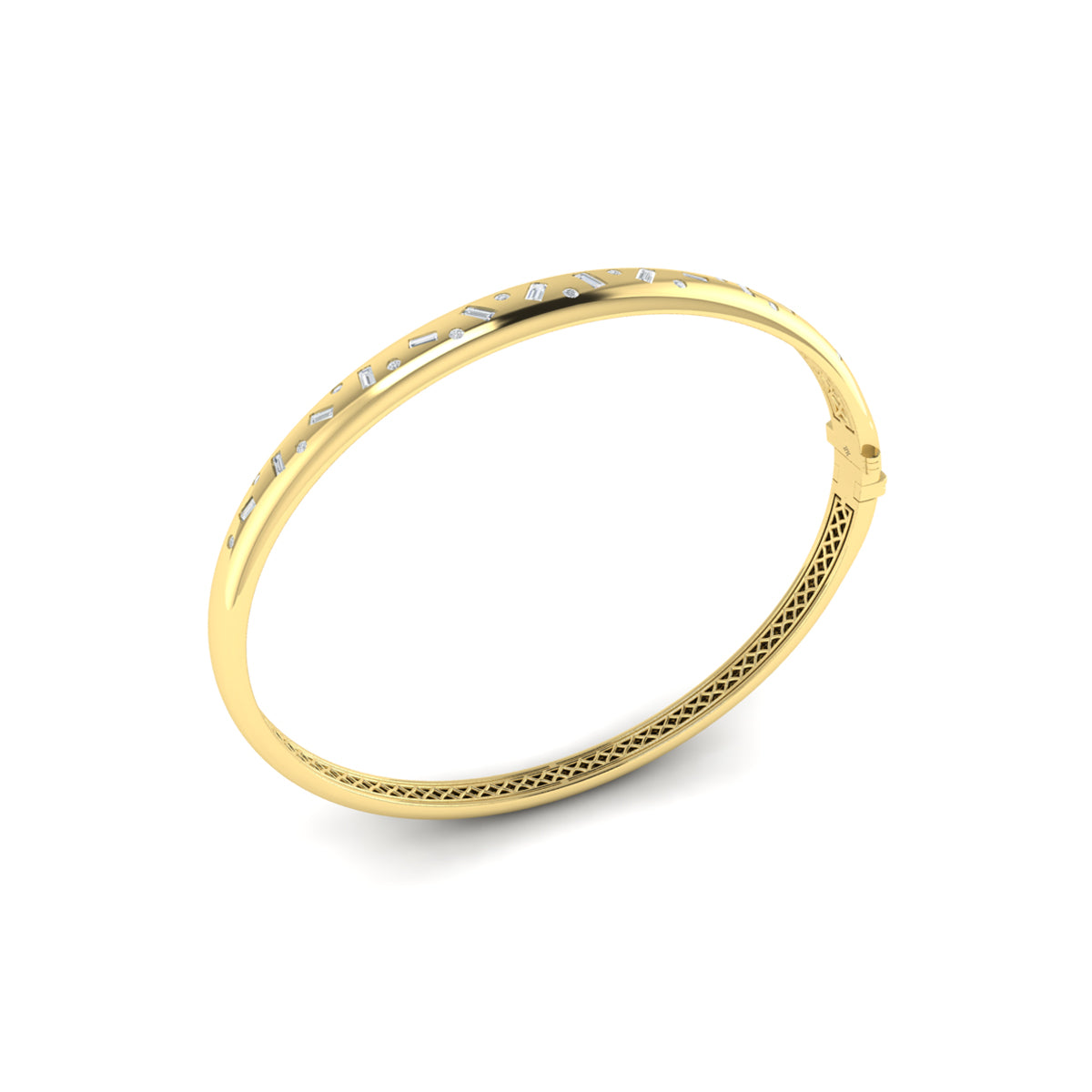 Diamond Scatter Bangle Bracelet in 14K Yellow Gold