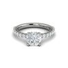 Diamond Hidden Halo Engagement Ring in 14K White Gold