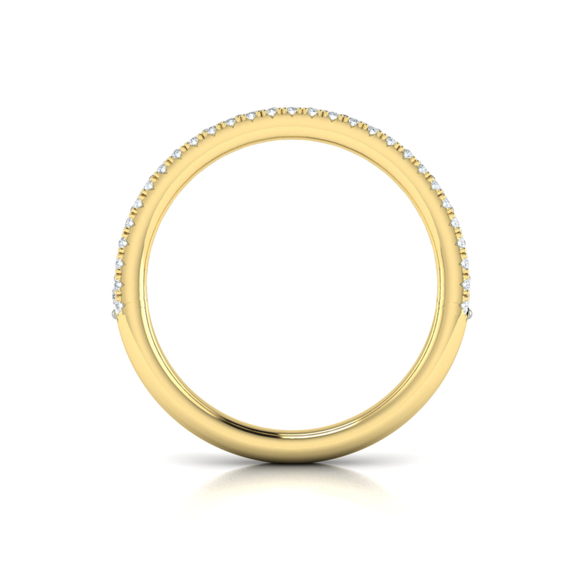 Diamond Two Row Band in 14K Two Tone Gold