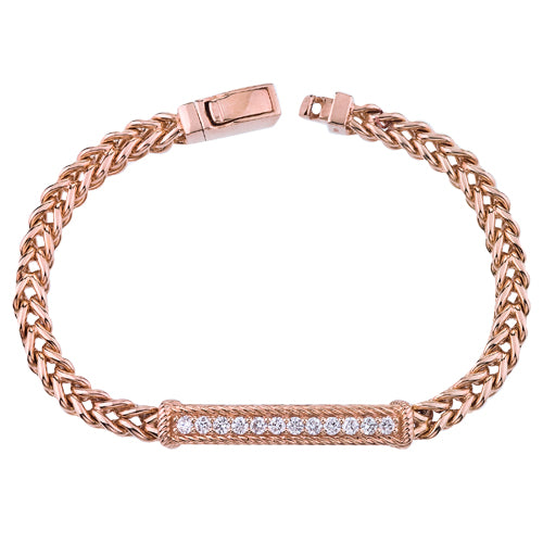Diamond Bar Bracelet in 14K Rose Gold