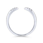 Open Diamond Tipped Stackable Ring in 14K White Gold