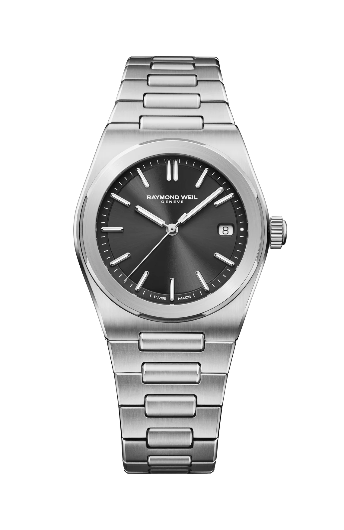 A.R.T Black Dial Watch in Stainless Steel