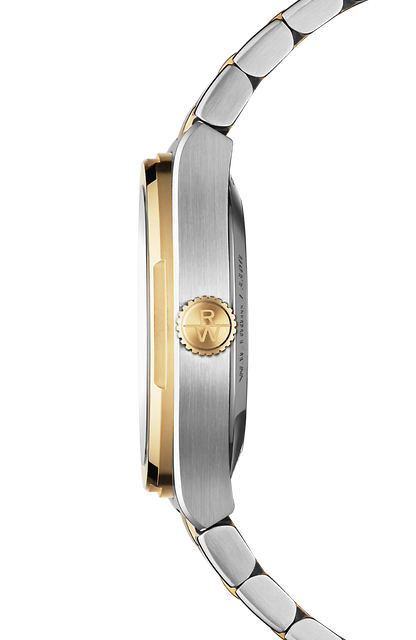 A.R.T Blue Dial Watch in Two Tone Stainless Steel