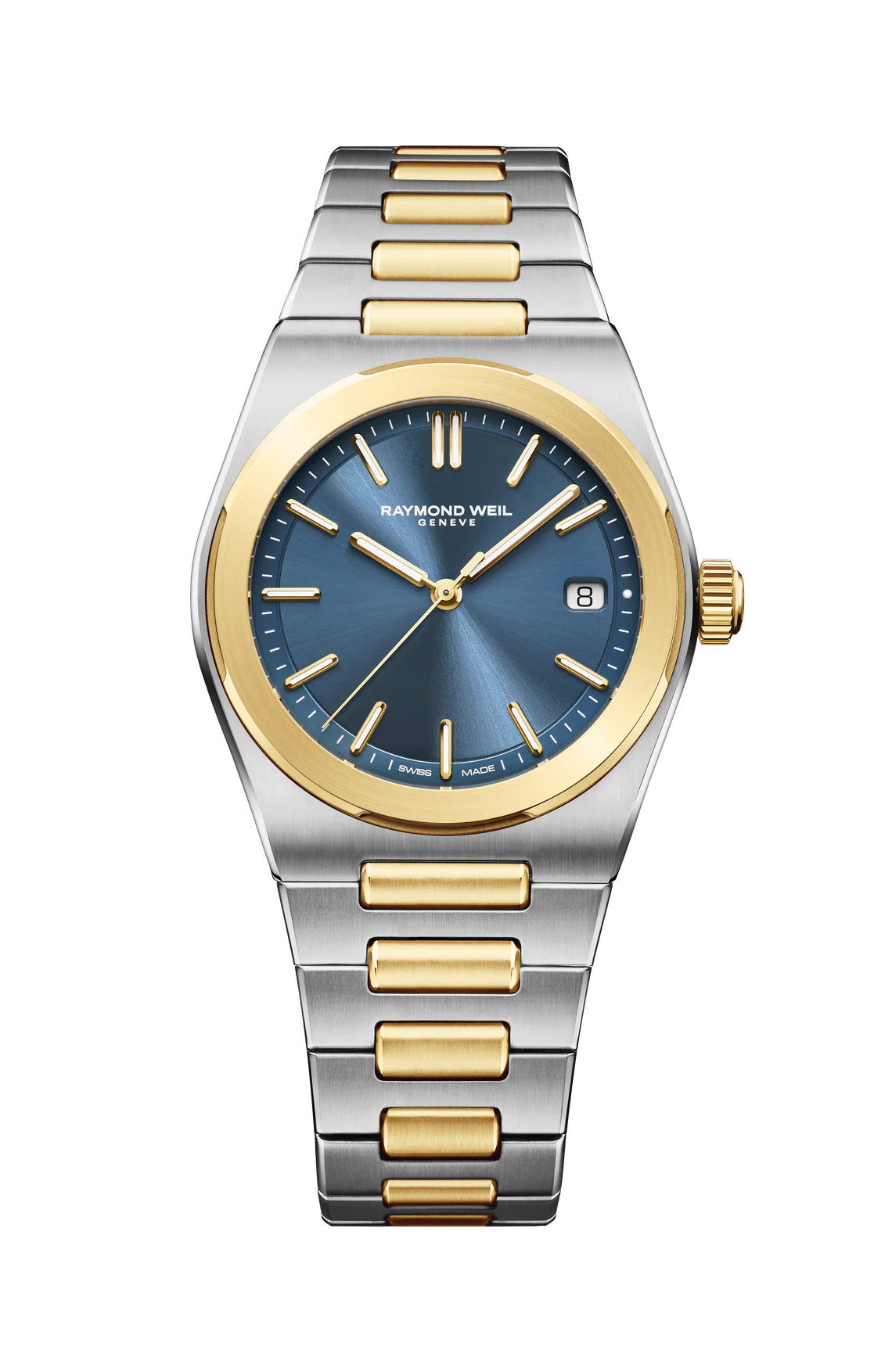 A.R.T Blue Dial Watch in Two Tone Stainless Steel