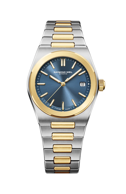 A.R.T Blue Dial Watch in Two Tone Stainless Steel