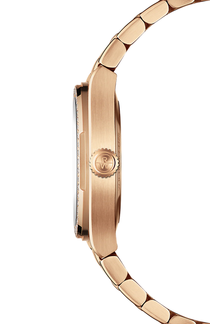 A.R.T Mother of Pearl Diamond Watch in Rose Tone Stainless Steel