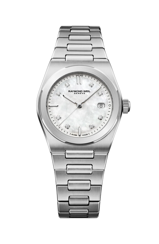 A.R.T Mother of Pearl Watch in Stainless Steel