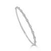 Diamond Graduated Flexible Bangle in 14K White
