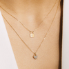 Diamond Padlock Necklace in 14K Yellow Gold