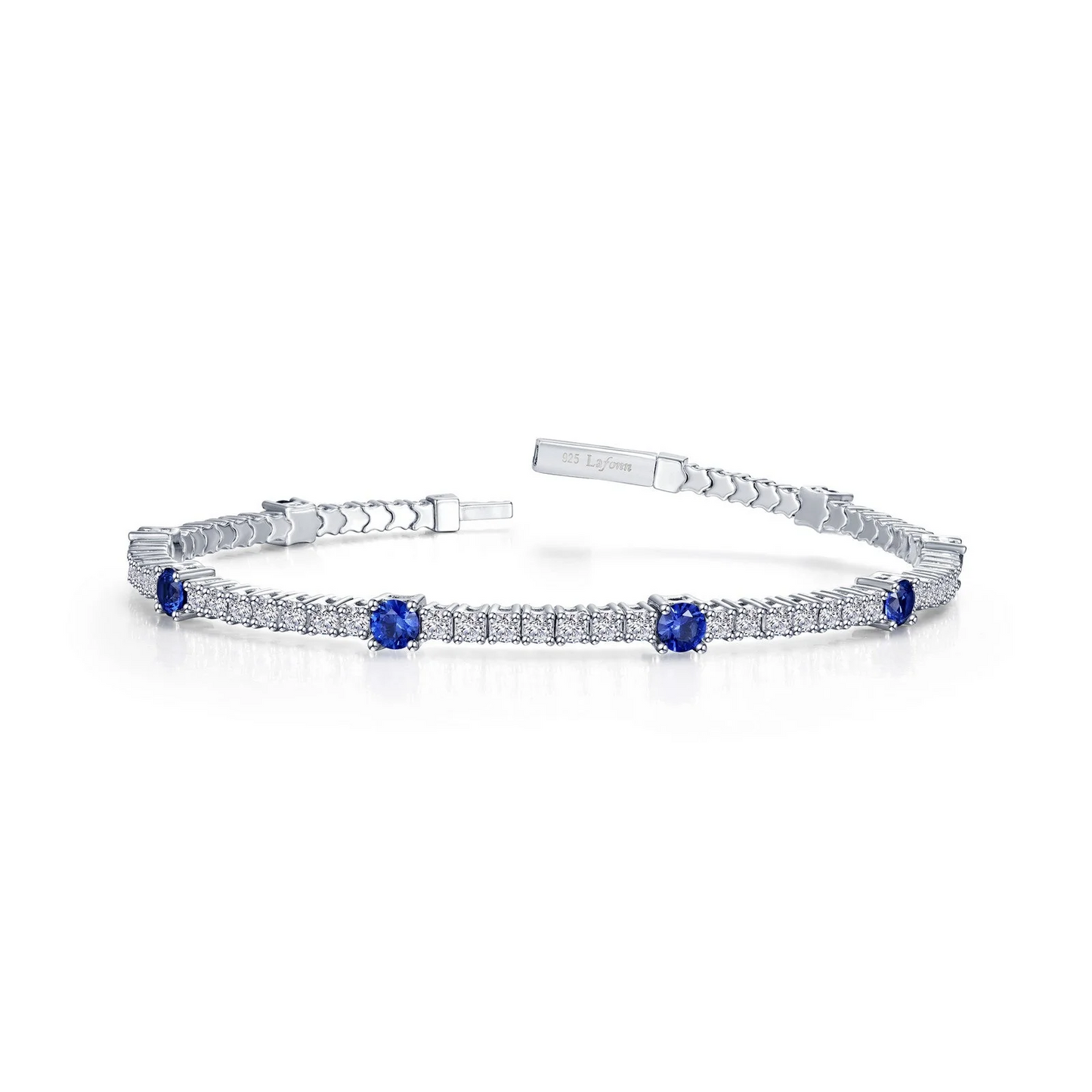 Flexible Sapphire Bracelet in Sterling Silver