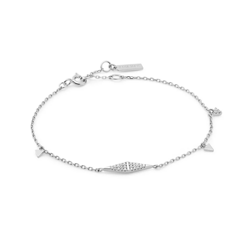 Silver Geometric Chain Bracelet