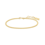Beaded Bracelet in Gold Plated Sterling Silver