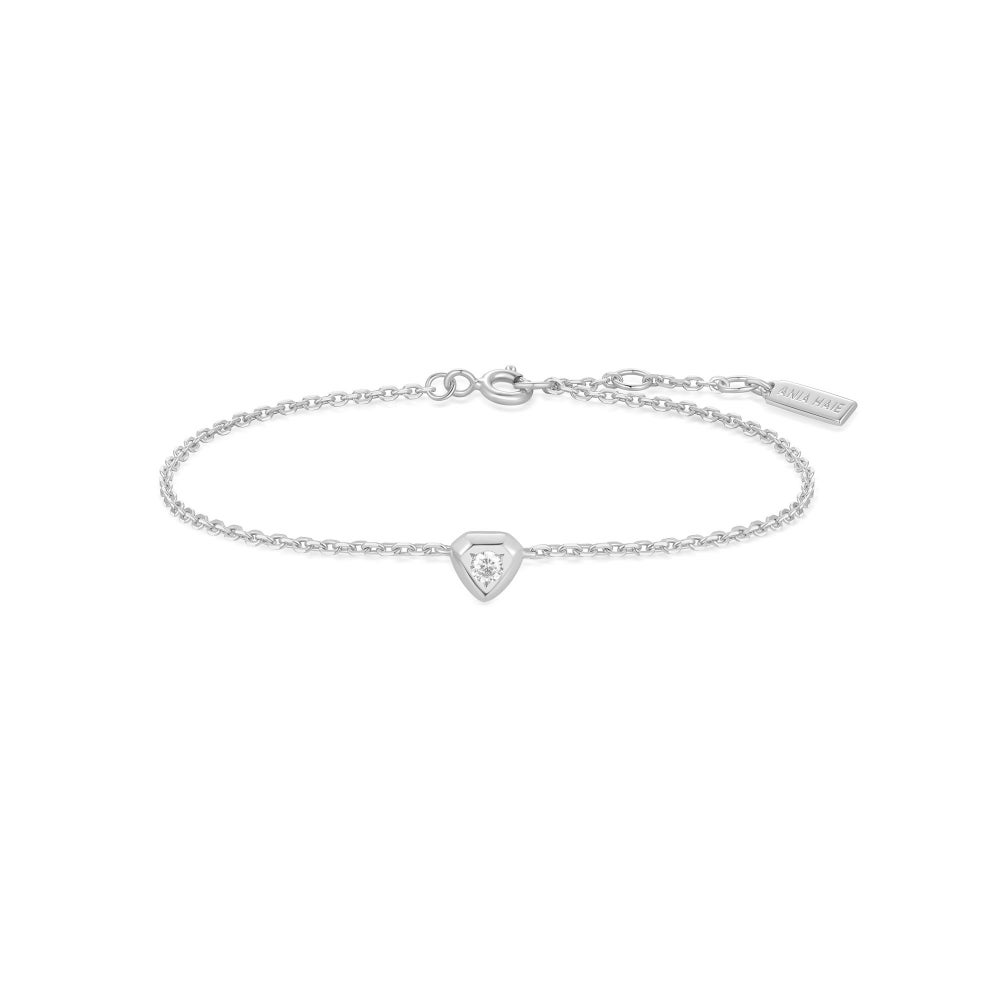 Sparkling Shield Bracelet in Sterling Silver
