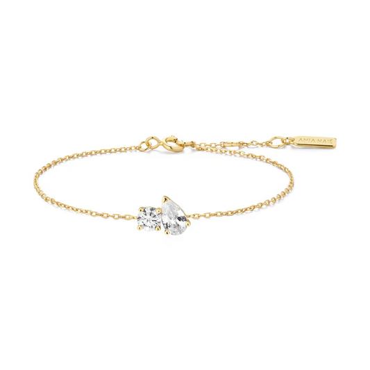 Toi & Moi Bracelet in Gold Plated Sterling Silver