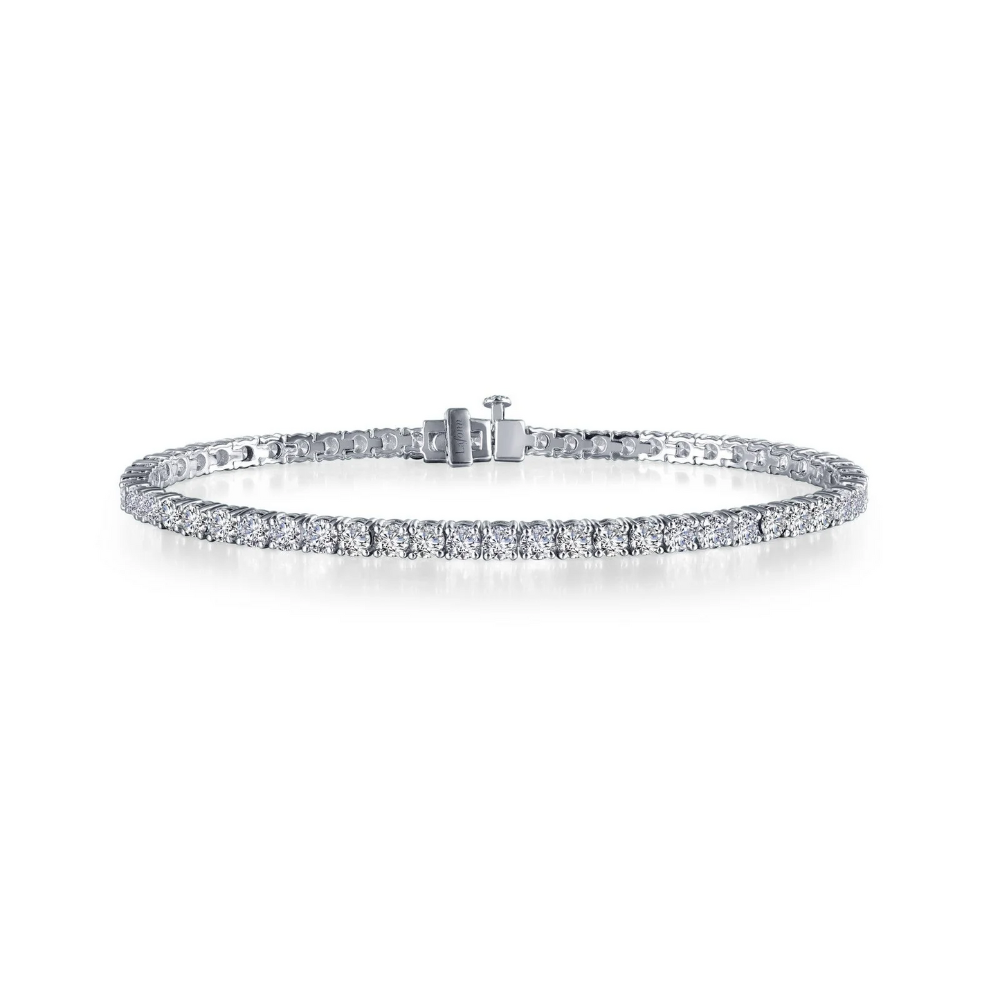 Classic Simulated Tennis Bracelet in Sterling Silver