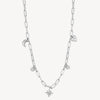 Charm Link Necklace in Stainless Steel