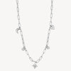 Charm Link Necklace in Stainless Steel