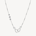 Crystal Infinity Linked Necklace in Stainless Steel