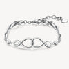 Crystal Infinity Linked Bracelet in Stainless Steel