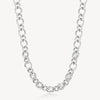 Cubic Zirconia Chain Necklace in Stainless Steel
