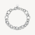 Cubic Zirconia Chain Bracelet in Stainless Steel