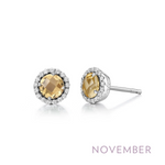 Citrine Birthstone Earrings in Sterling Silver