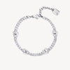 Crystal and Mariner Link Bracelet in Stainless Steel