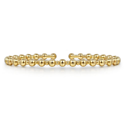 Beaded Bangle Bracelet in 14K Yellow Gold