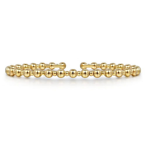 Beaded Bangle Bracelet in 14K Yellow Gold