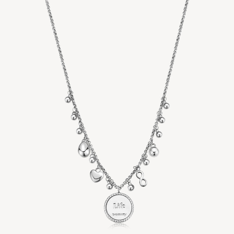 Tree of Life Chakra Necklace in Stainless Steel