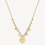 Tree of Life Chakra Necklace in Gold Plated Stainless Steel