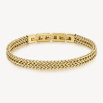Franco Chain Bracelet in Gold Plated Stainless Steel