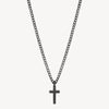 Cross Necklace in Ruthenium Plated Stainless Steel