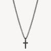 Cross Necklace in Ruthenium Plated Stainless Steel