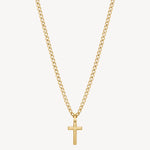 Cross Necklace in Gold Plated Stainless Steel